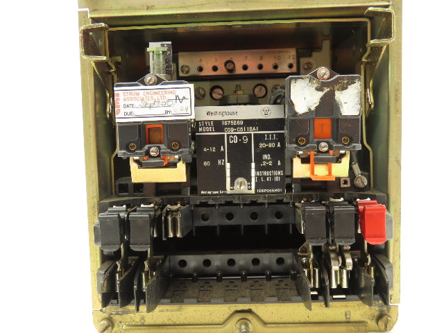 Westinghouse C09-C511BA1 Overcurrent Relay 4-12 Amp 60Hz 1875289