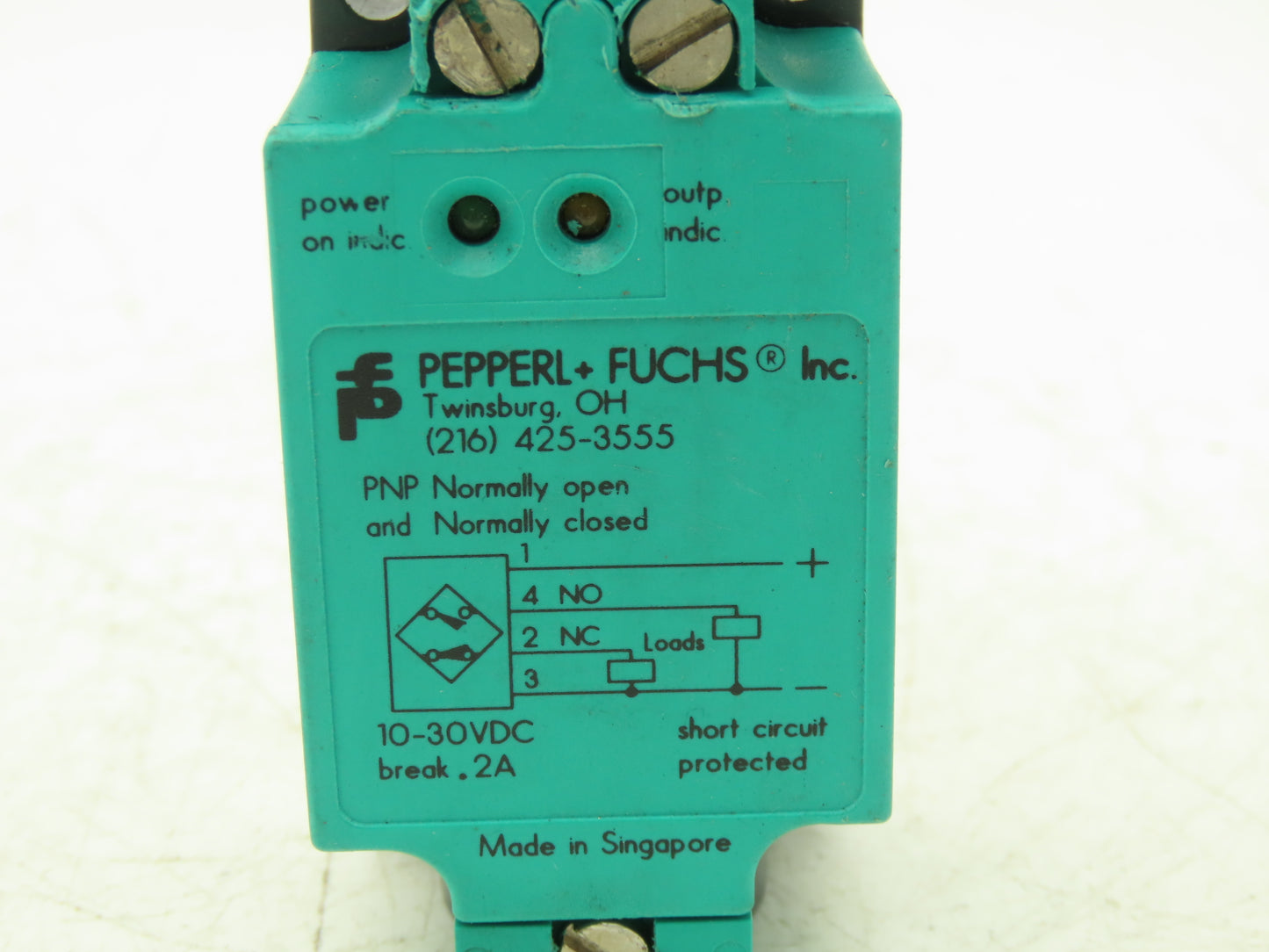 Pepperl Fuchs NJ20+U4+A2 5-Way Inductive Sensor PNP NO/NC 10-30VDC Lot of 2