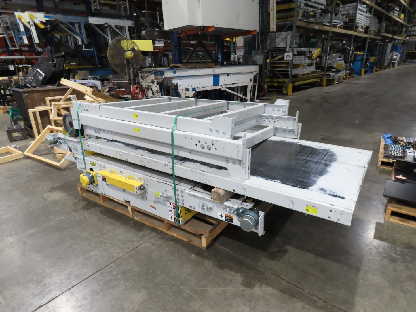 Hytrol HSS 43"x 17' Slider Bed Conveyor 41" Belt 3Hp 3PH Center Drive 165fpm