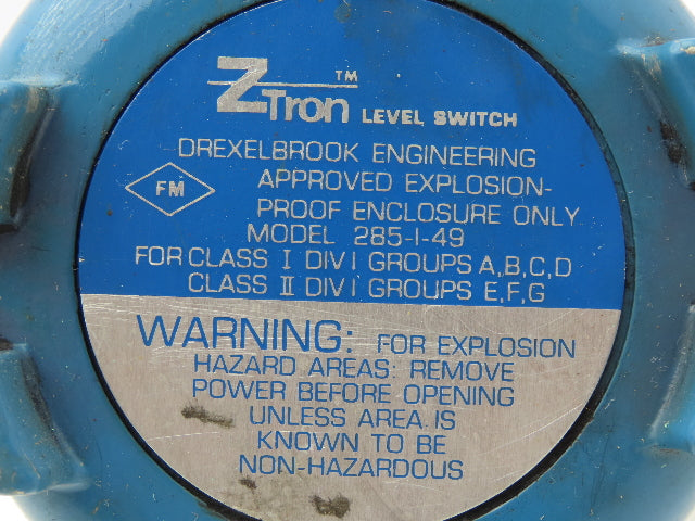 Drexelbrook 285-1-49 Ztron Level Switch Control Unit XP Haz Loc