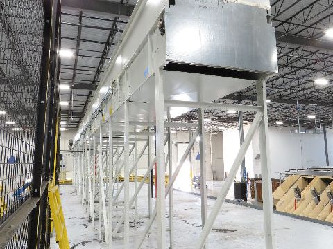 46"x 71' MatTop Roller Belt Conveyor 15Hp 3PH End Drive 10'H Variable Speed VFD