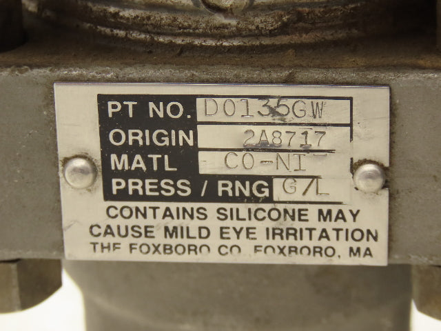 Foxboro 821GM-IS1NL2 Pressure Transmitter 1/2"NPT 12.5-65vdc 50PSI