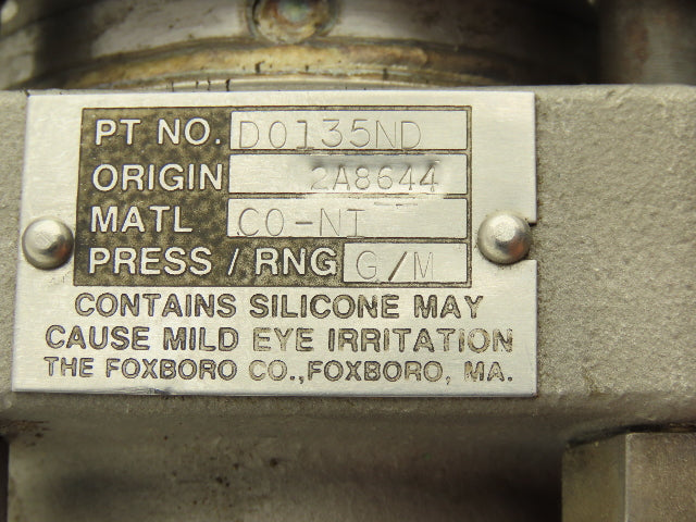 Foxboro 821GM-IS1NM2 Pressure Transmitter 1/2"NPT 12.5-65vdc 0-60PSI