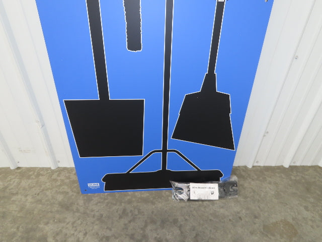 Uline H-8043BLU 5S Dry Zone Shadow Board Blue Broom Sweeper Janitorial