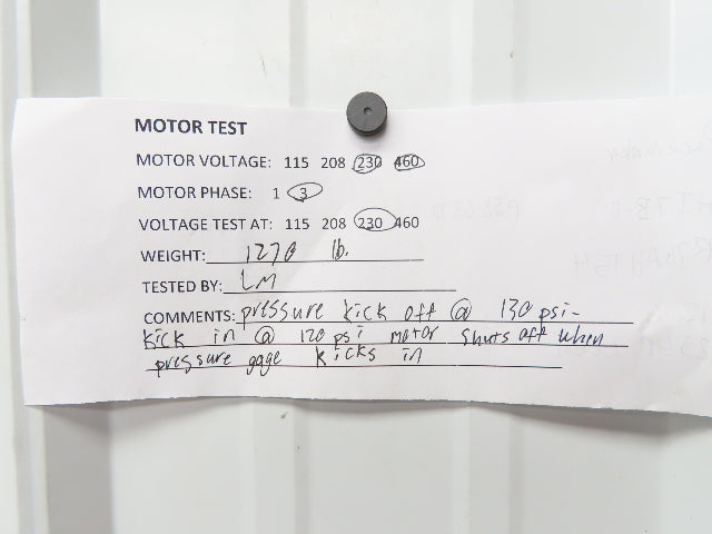 Champion R-70A Piston Air Compressor Pump 100CFM 25Hp 230/460V 120G Tank