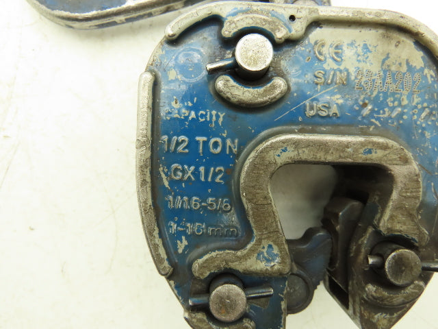 Campbell GX1/2 Lifting Clamp 1/2 Ton 1/16"-5/8" 1-16mm