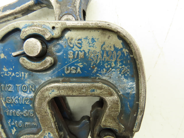 Campbell GX1/2 Lifting Clamp 1/2 Ton 1/16"-5/8" 1-16mm