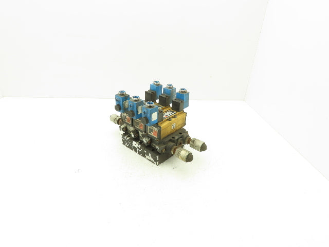 Ross W6077B3431/W6076B3437 Pneumatic Solenoid Valve 3-Station Manifold 24VDC