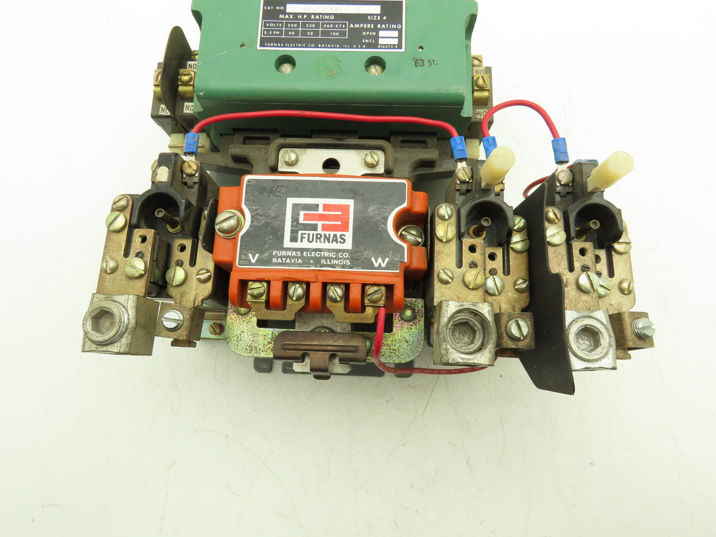 Furnas 14JB32AX4911A NEMA Size 4 Motor Starter 100A 575VAC 25Hp 230/460V Coil