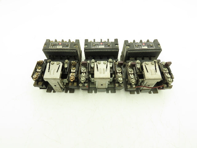 General Electric 101JL AC Motor Starter 7.5Hp 600VAC 3Ph 110V Coil Lot of 3