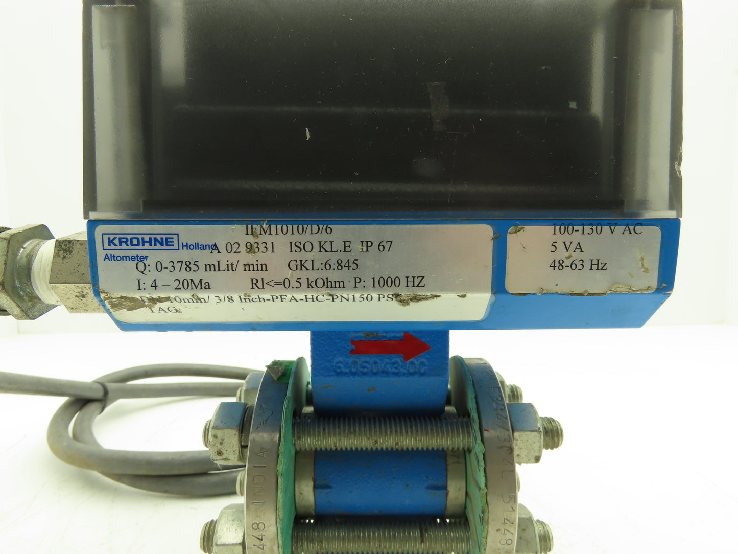 Krohne IFC 010 D Altometer Flow Meter 1/2"NPT 120VAC 0-3785 mLit/Min IFM1010/D/6