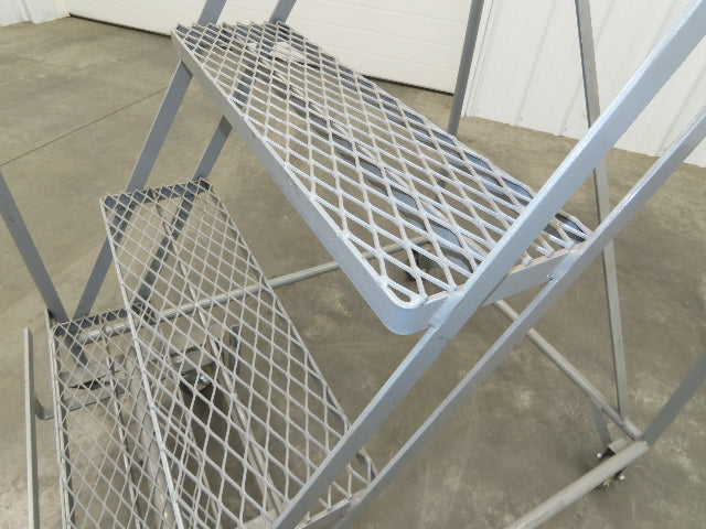 Cotterman Metal Rolling Ladder 5-Step 50"H Platform 24x7"Tread 80"H 30"W 450Lb