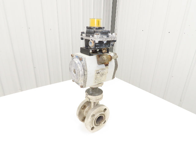 Warren Controls 1.5" CW-12MW Ball Valve Flanged w/Pneumatic Actuator