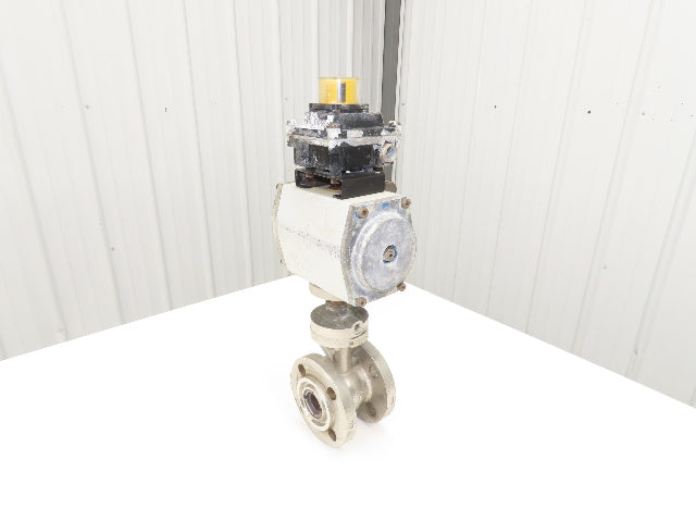 Warren Controls 1.5" CW-12MW Ball Valve Flanged w/Pneumatic Actuator