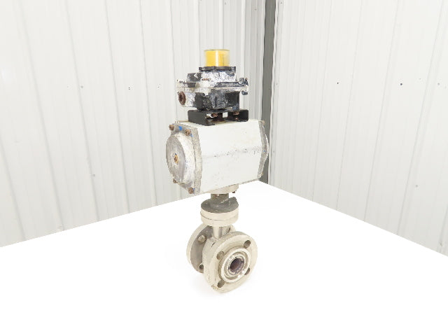Warren Controls 1.5" CW-12MW Ball Valve Flanged w/Pneumatic Actuator