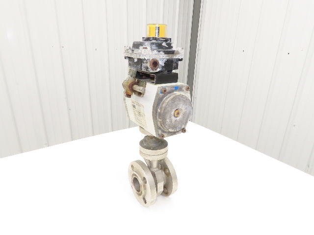 Warren Controls 1.5" CW-12MW Ball Valve Flanged w/Pneumatic Actuator