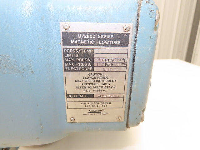 Foxboro 2891-SBBB-PHG-G Magnetic Flowtube Transmitter Meter Flow Tube 120V 1/2"