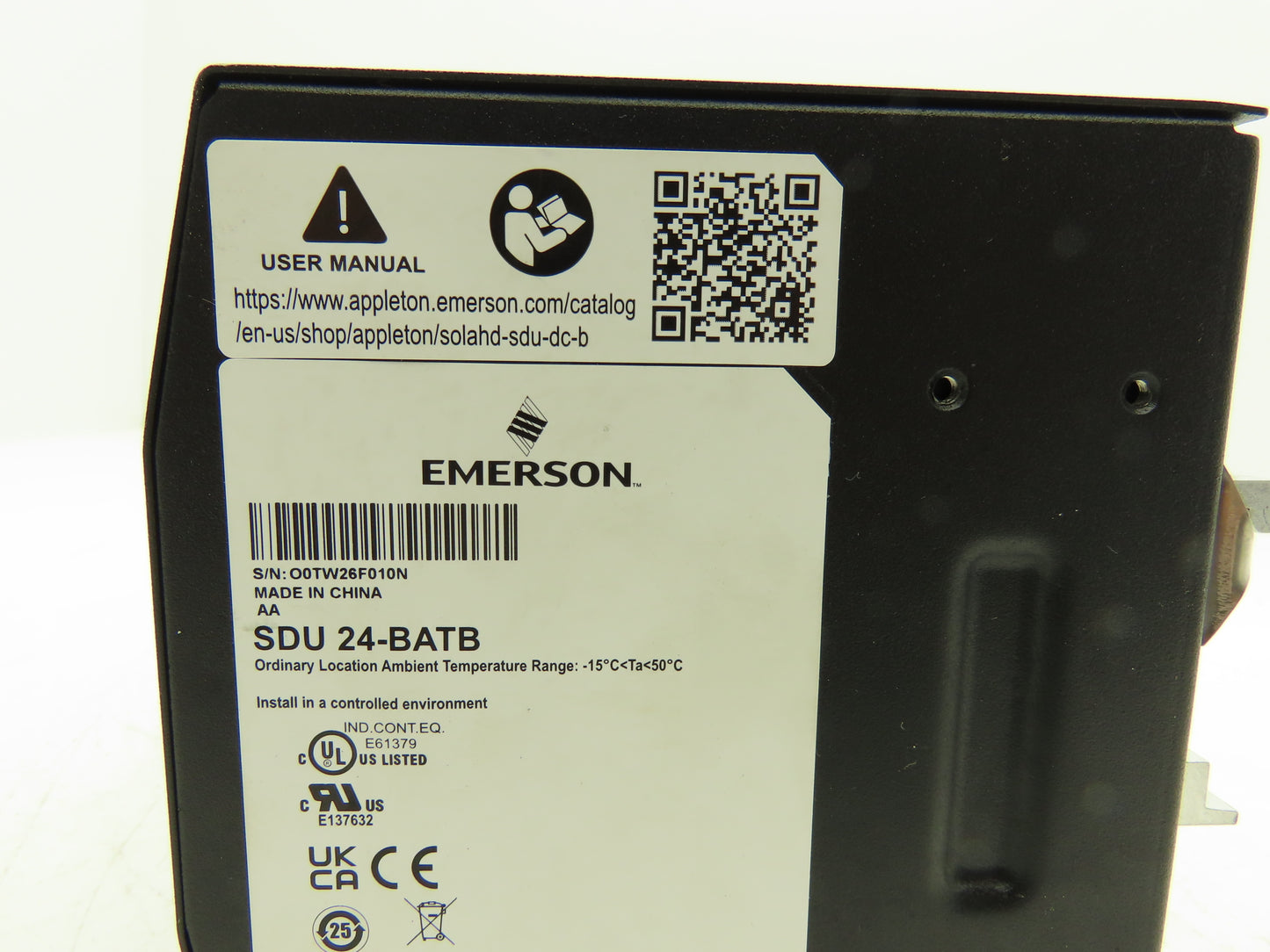 Emerson SDU 24-BATB Dual Battery Unit 24V Output 20 Amp SolaHD