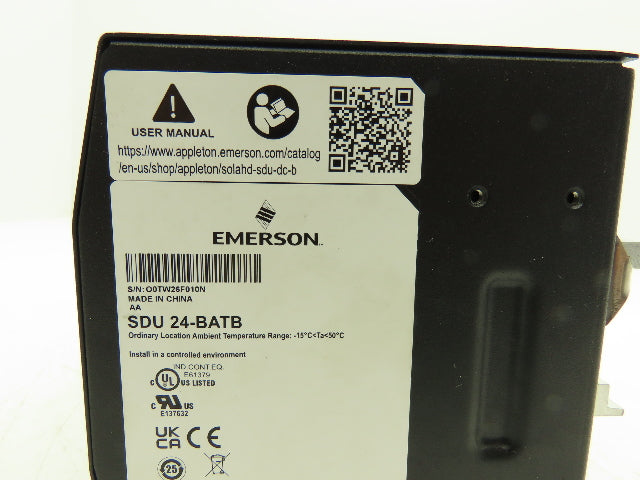Emerson SDU 24-BATB Dual Battery Unit 24V Output 20 Amp SolaHD