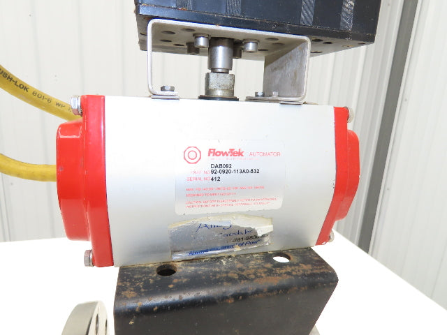 FlowTek 4-150 4" Stainless Ball Valve & Pneumatic Actuator Assembly DAB092