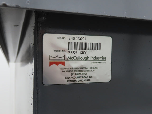 Wright 75555-GRY 3/4 YD Self Dumping Hopper 4000lbs Trash Recycling 10 Gauge Bin