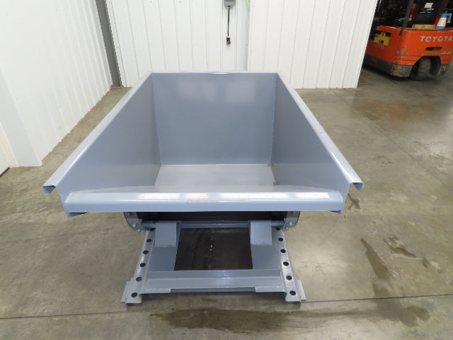 Wright 75555-GRY 3/4 YD Self Dumping Hopper 4000lbs Trash Recycling 10 Gauge Bin