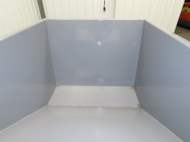 Wright 75555-GRY 3/4 YD Self Dumping Hopper 4000lbs Trash Recycling 10 Gauge Bin