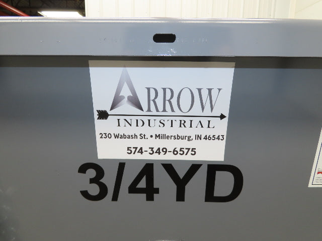 Wright 75555-GRY 3/4 YD Self Dumping Hopper 4000lbs Trash Recycling 10 Gauge Bin