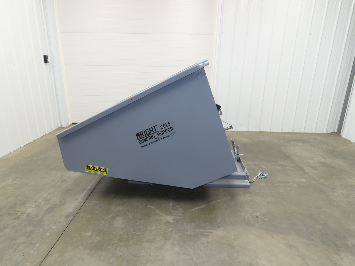 Wright 26099-GRY 2-1/2 YD Self Dumping Hopper 4000lbs Trash Recycle 10 Gauge Bin