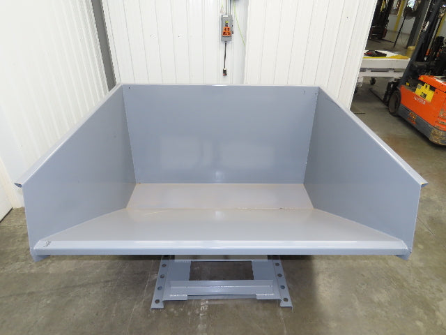 Wright 26099-GRY 2-1/2 YD Self Dumping Hopper 4000lbs Trash Recycle 10 Gauge Bin