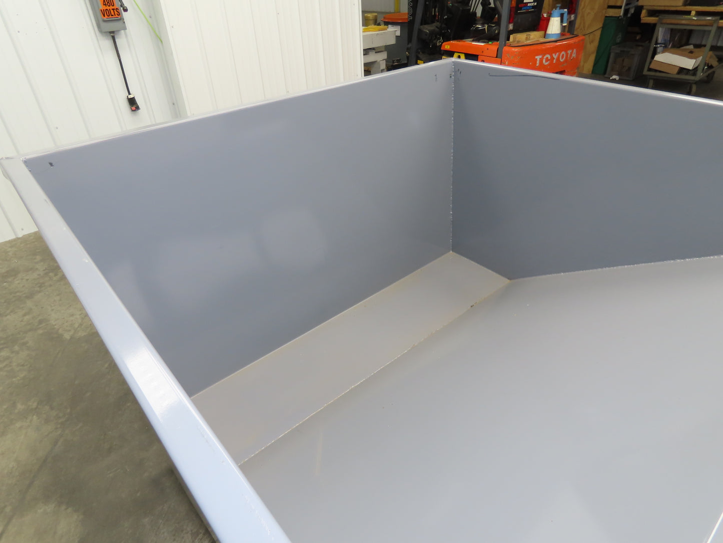 Wright 26099-GRY 2-1/2 YD Self Dumping Hopper 4000lbs Trash Recycle 10 Gauge Bin