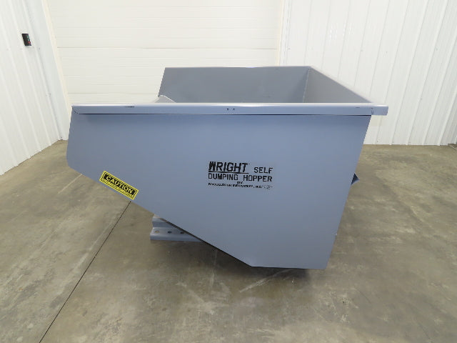 Wright 26099-GRY 2-1/2 YD Self Dumping Hopper 4000lbs Trash Recycle 10 Gauge Bin