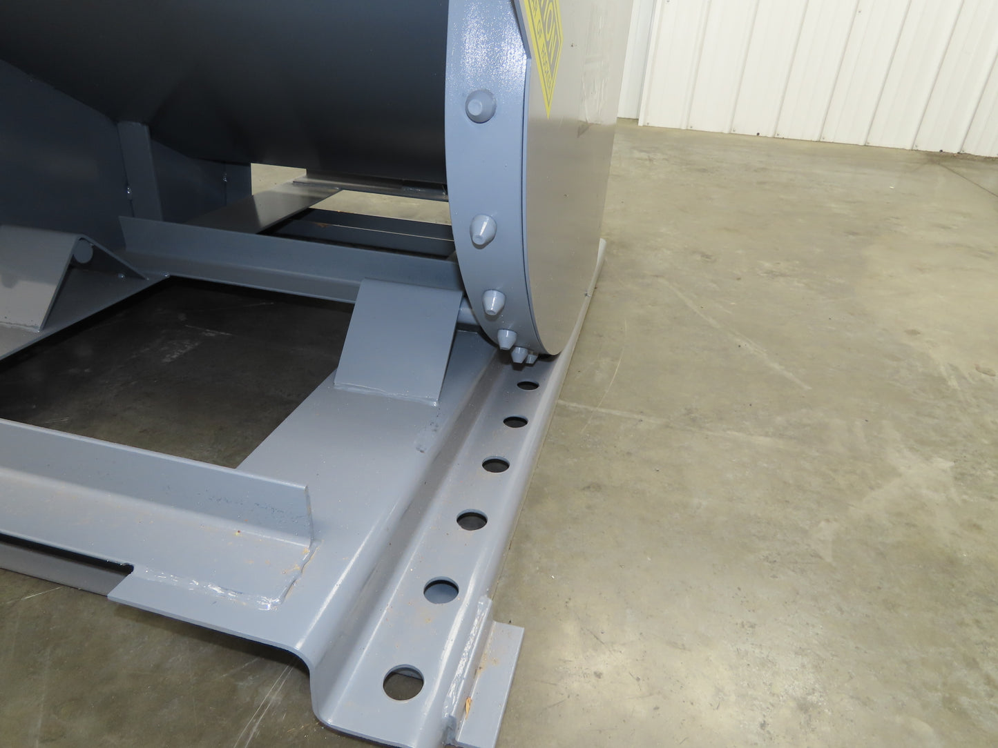 Wright 5055-GRY 1/2 YD Self Dumping Hopper 4000lbs Trash Recycle 10 Gauge Bin