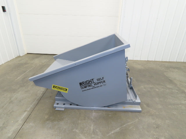 Wright 5055-GRY 1/2 YD Self Dumping Hopper 4000lbs Trash Recycle 10 Gauge Bin