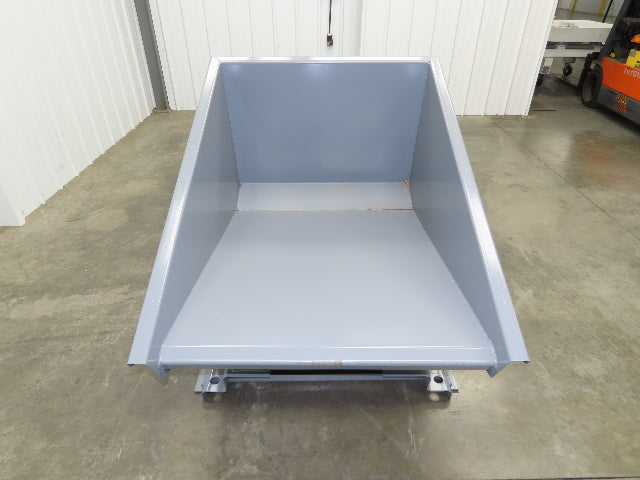 Wright 5055-GRY 1/2 YD Self Dumping Hopper 4000lbs Trash Recycle 10 Gauge Bin