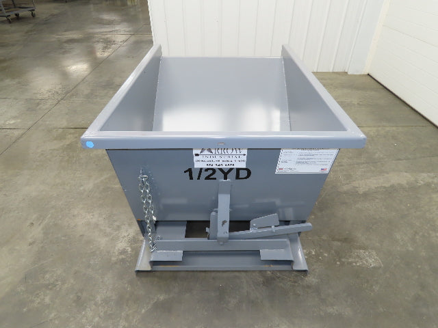 Wright 5055-GRY 1/2 YD Self Dumping Hopper 4000lbs Trash Recycle 10 Gauge Bin