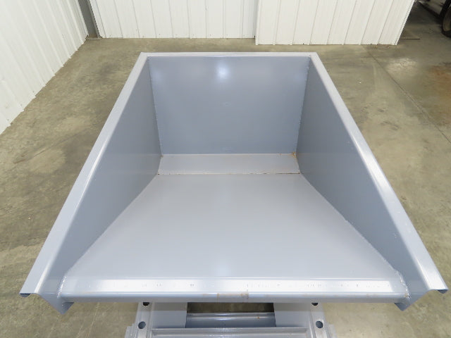 Wright 5055-GRY 1/2 YD Self Dumping Hopper 4000lbs Trash Recycle 10 Gauge Bin