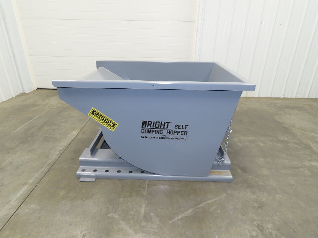 Wright 5055-GRY 1/2 YD Self Dumping Hopper 4000lbs Trash Recycle 10 Gauge Bin
