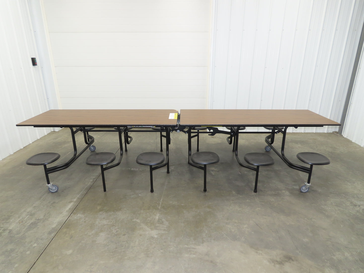 Uline H-9855MAP Mobile Cafeteria Table 12' L 30" W Rectangular 12 Stool Lunch