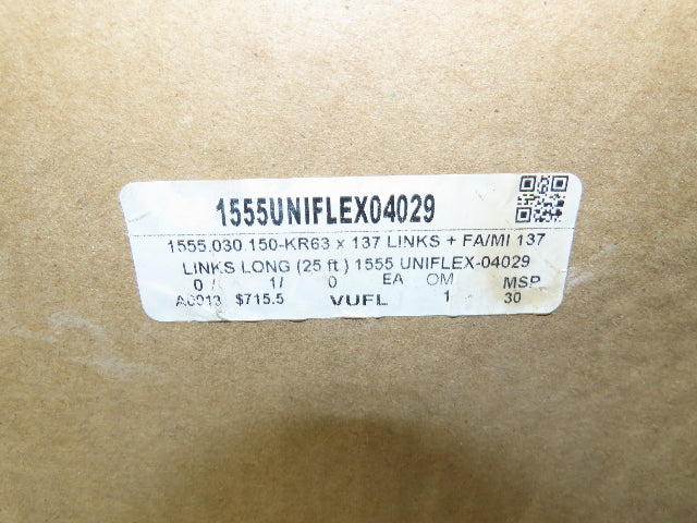 Kabelschlepp 1555.030.150-KR63 Energy Chain Cable Carrier 38x150mm ID 25' Length