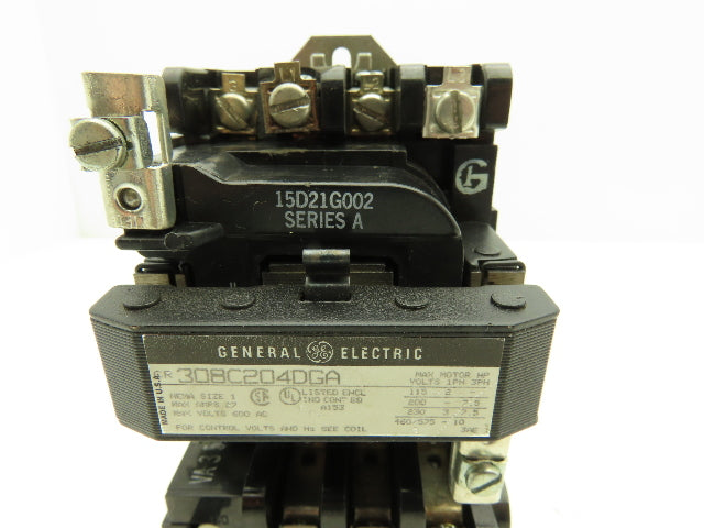 General Electric 308C204DGA Contactor Motor Starter 120V Coil 10Hp 3PH 600V