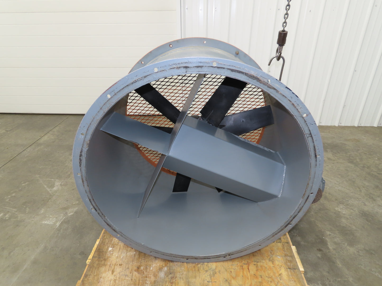 JBI 8049-EK Tubeaxial Fan 34" Belt Drive 5 Hp Motor 230/460V Intake 6 Blade