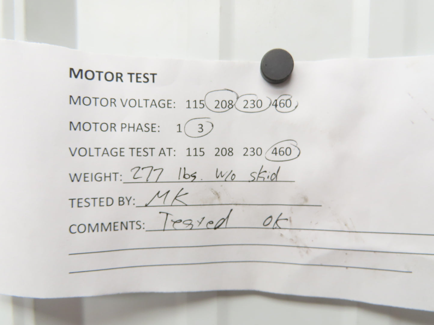 JBI 8049-EK Tubeaxial Fan 34" Belt Drive 5 Hp Motor 230/460V Intake 6 Blade