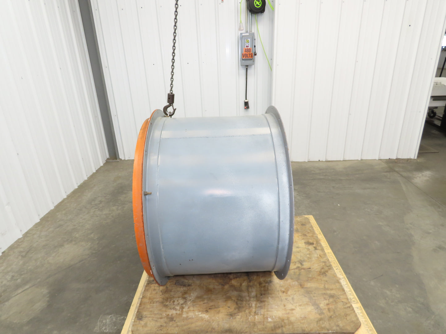 JBI 8049-EK Tubeaxial Fan 34" Belt Drive 5 Hp Motor 230/460V Intake 6 Blade
