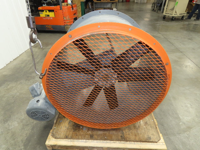 JBI 8049-EK Tubeaxial Fan 34" Belt Drive 5 Hp Motor 230/460V Intake 6 Blade