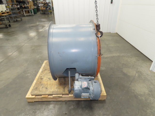 JBI 8049-EK Tubeaxial Fan 34" Belt Drive 5 Hp Motor 230/460V Intake 6 Blade