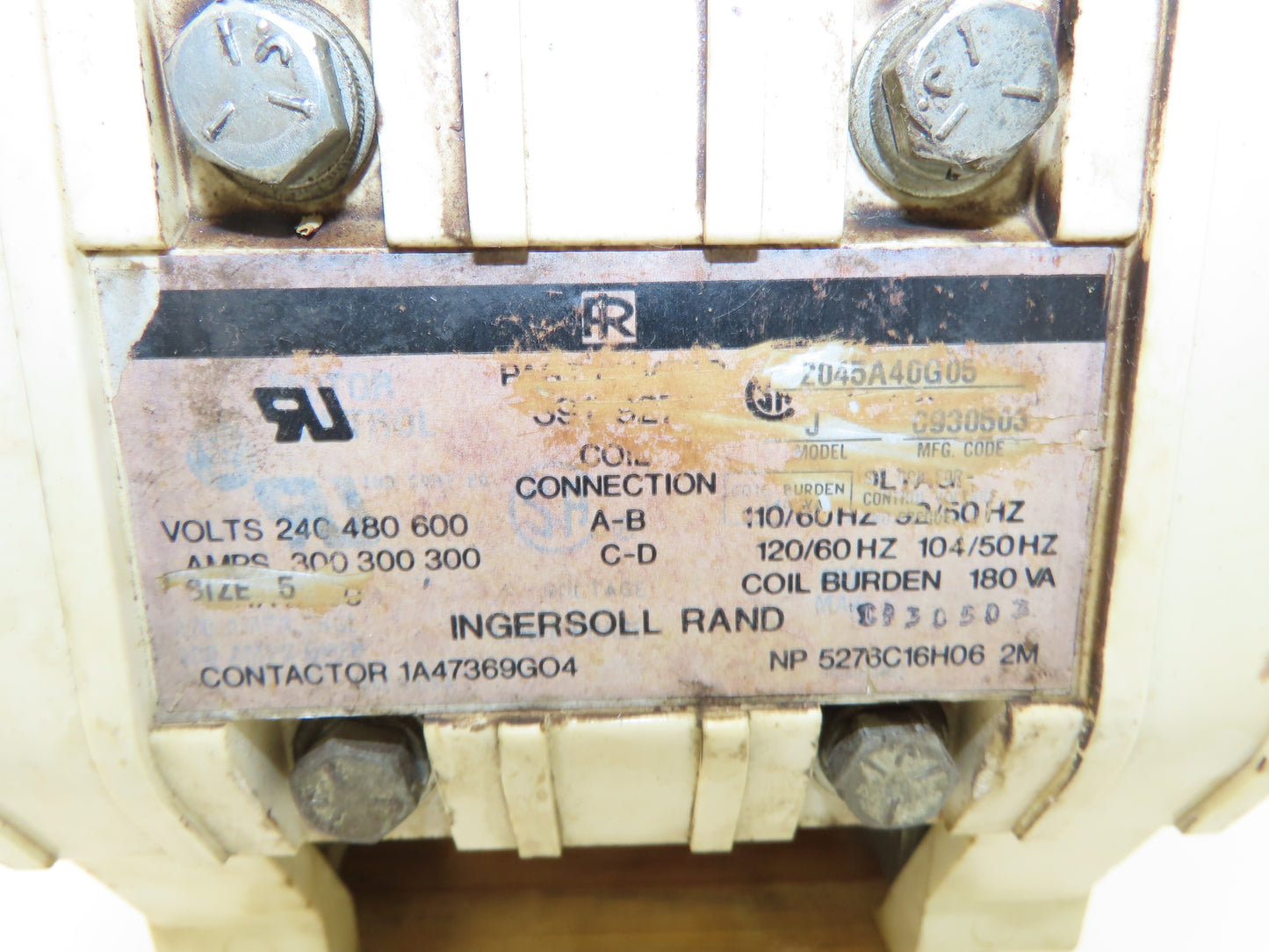 Westinghouse 2045A40G05 AC Motor Starter Contactor 600V 3Ph 120V Coil