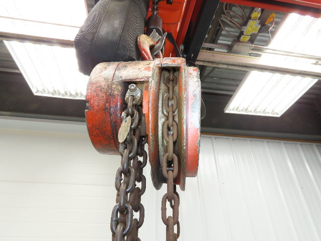 CM Cyclone 1 Ton 2000Lb Manual Chain Fall Hand Hoist 20' 10" Lift