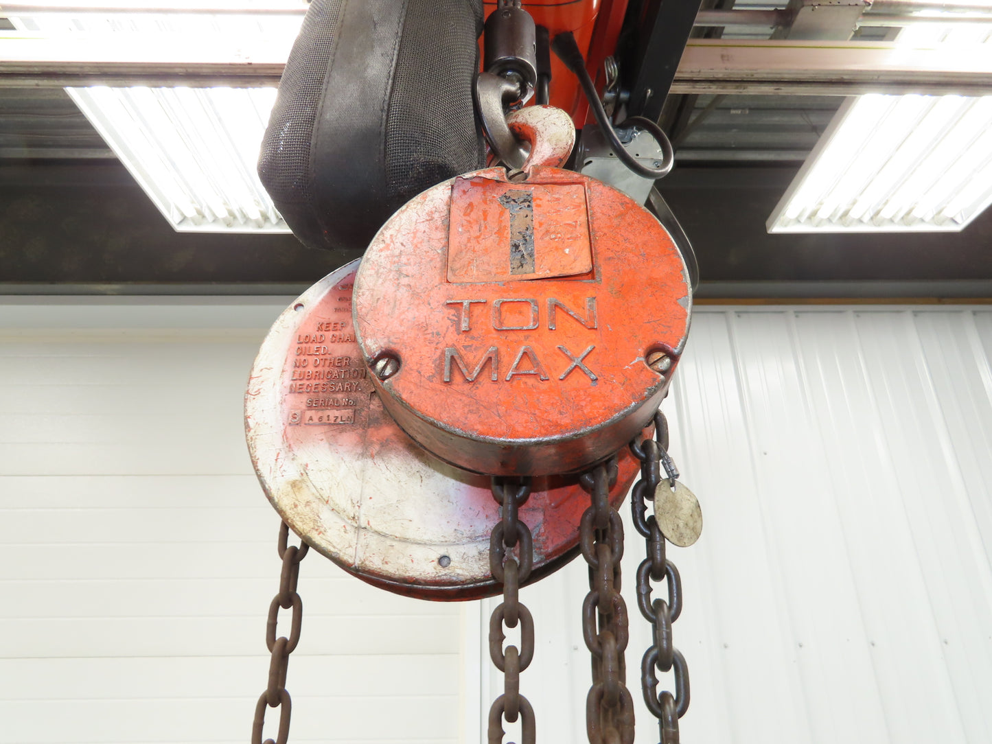 CM Cyclone 1 Ton 2000Lb Manual Chain Fall Hand Hoist 20' 10" Lift
