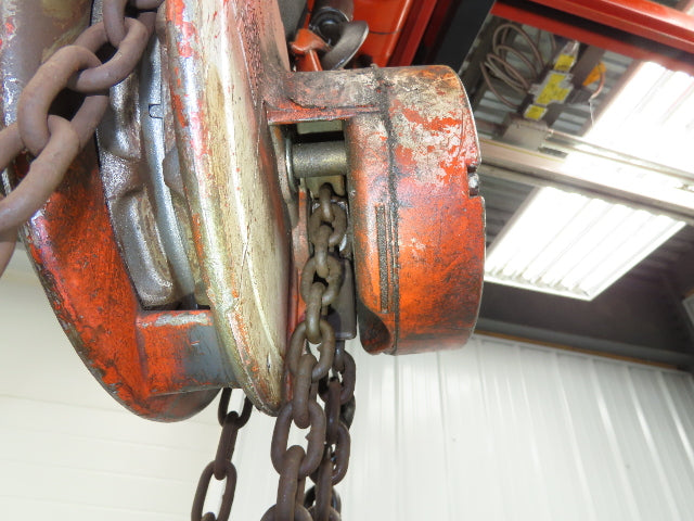 CM Cyclone 1 Ton 2000Lb Manual Chain Fall Hand Hoist 20' 10" Lift